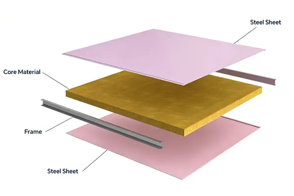 Machine-made cleanroom panel structure